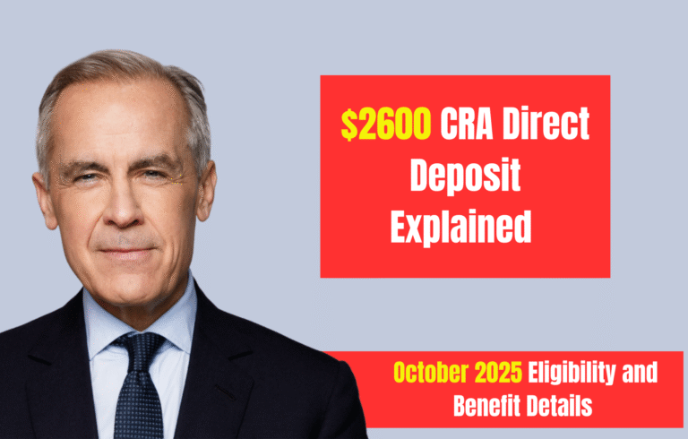 $2600 CRA Direct Deposit Explained – October 2025 Eligibility and Benefit Details