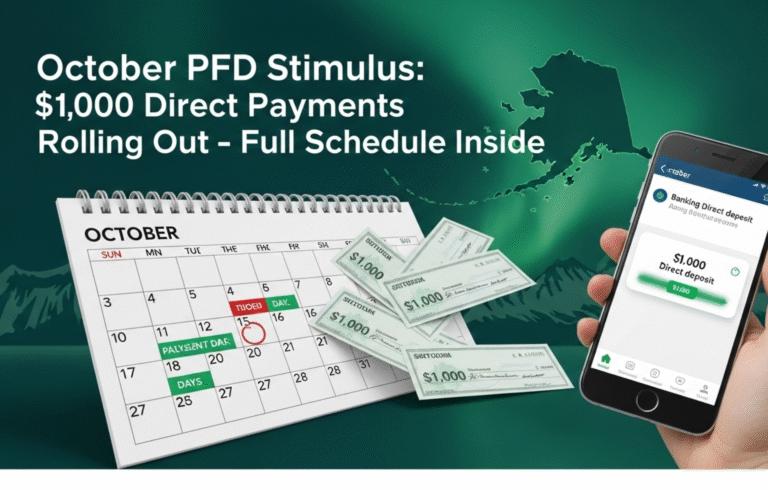 October PFD Stimulus: $1,000 Direct Payments Rolling Out – Full Schedule Inside