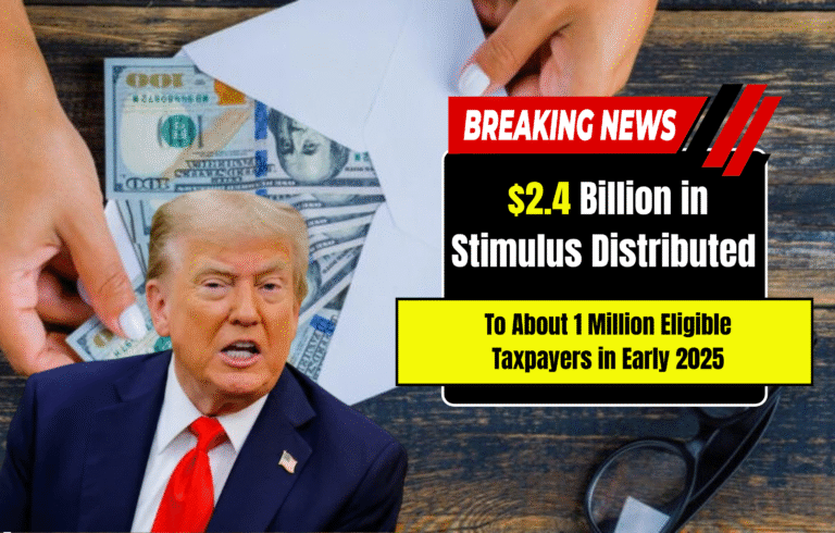 $2.4 Billion in Stimulus Distributed to About 1 Million Eligible Taxpayers in Early 2025