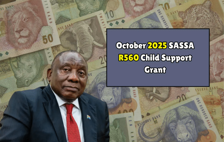 October 2025 SASSA R560 Child Support Grant: Eligibility & Payment Date
