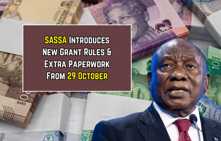 SASSA Introduces New Grant Rules & Extra Paperwork From 29 October