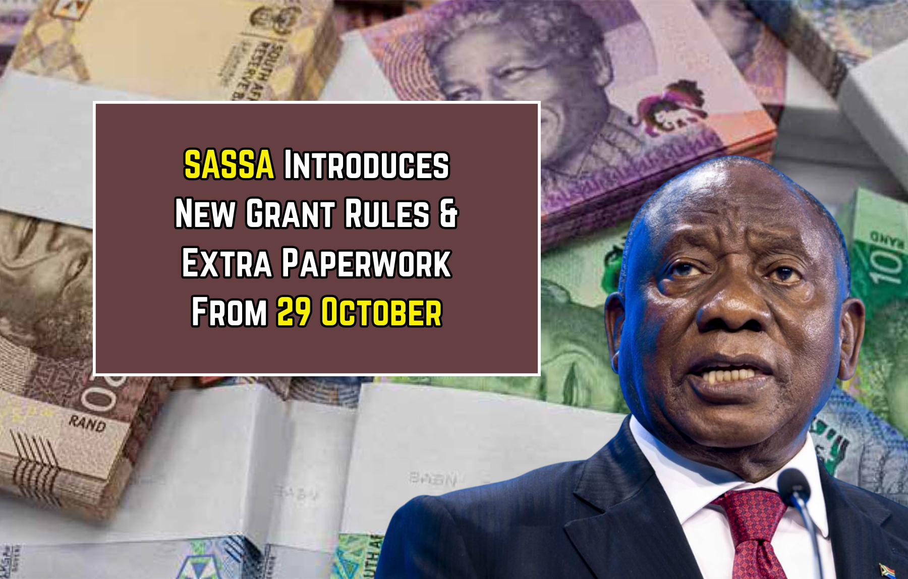 SASSA Introduces New Grant Rules & Extra Paperwork From 29 October